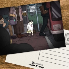 Postcard Image_Ivory_貓咪模仿人01