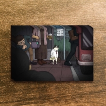 Postcard Image_Ivory_貓咪模仿人02