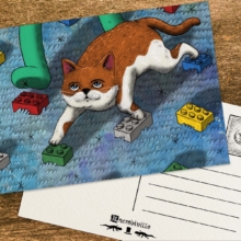 Postcard Image_Ivory_貓痛但不說01